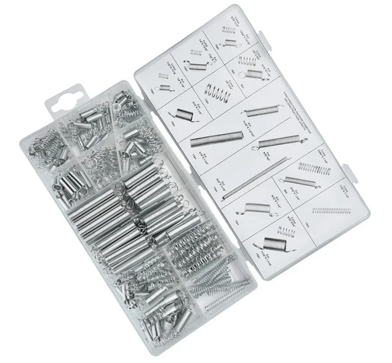 200Pcs Steel Spring Electrical Hardware Drum Extension Tension Springs Pressure Suit Metal Assortment Tool Set |