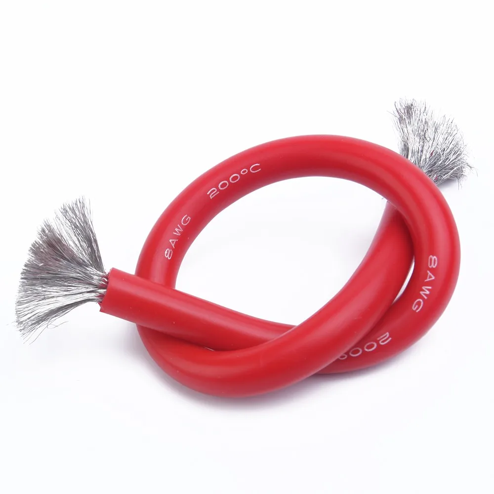 Силиконовая проволока 8 AWG 2 м|spare part|silicone wireflexible silicone wire |