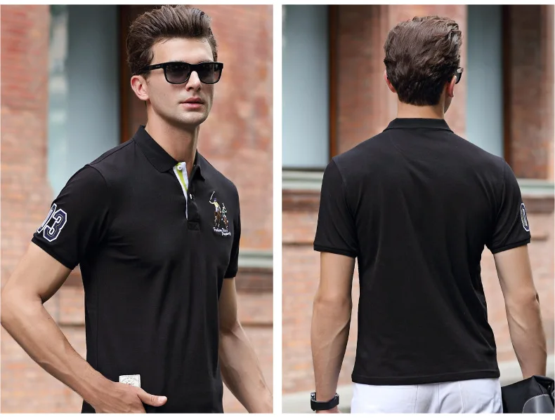 Мужская рубашка поло марки Camisa Polo рубашка Мужская дышащая хлопок Повседневная рубашка поло с коротким рукавом мужские поло Homme