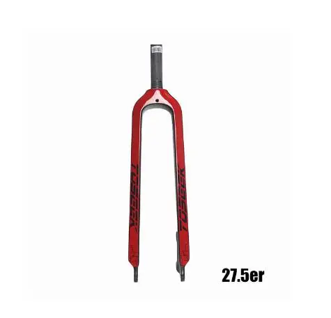 27.5er red TOSEEK 26/27. 5/29 дюймов труба из углеродистого волокна 3K полностью из углеродного волокна, вилы велосипед Mtb горный велосипед вилка, части велосипеда 1-1/8" - Цвет: 27.5er red
