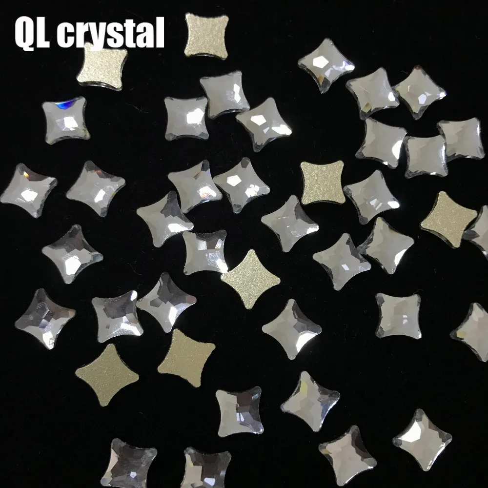QL Кристалл Flatback без горячей фиксации 3D стекло кристалл для дизайна ногтей