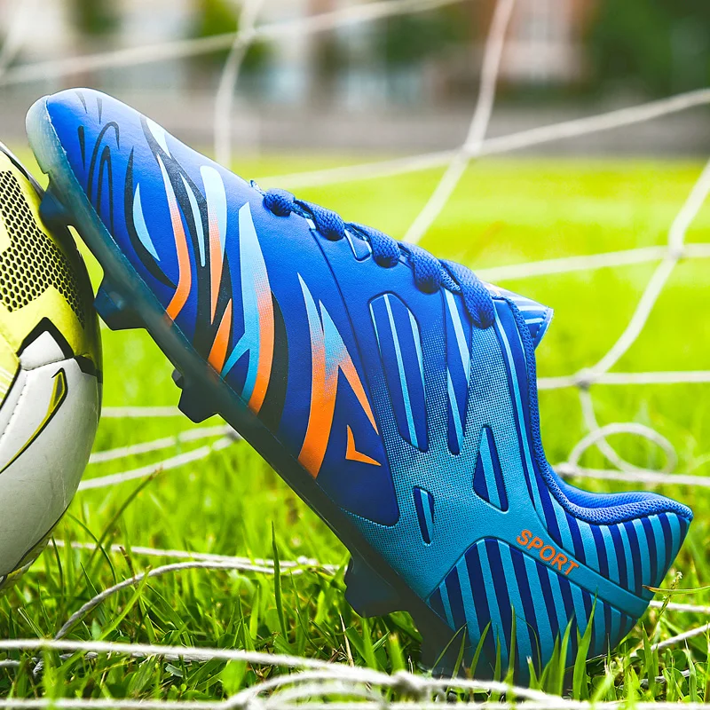 Уличная футбольная обувь с длинными шипами простая Нескользящая амортизирующая