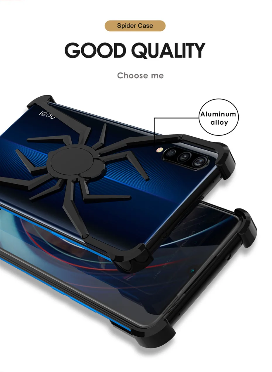 R-JUST для VIVO IQOO Роскошный Алюминиевый металлический бампер чехол крутой противоударный защитный чехол для VIVO iQOO
