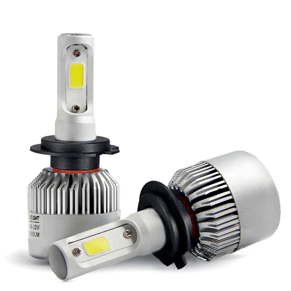 2 шт. Автомобильные светодиодные лампы H7 с вентилятором охлаждения|led headlight