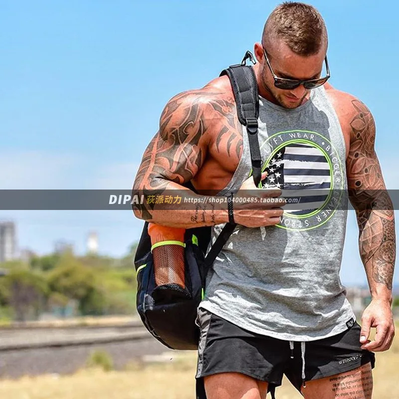 Новинка 2017 широкополосный фитнес-жилет Движение лето с барьерами мужчины