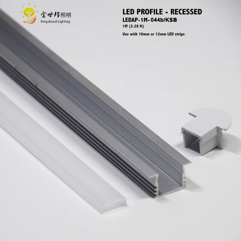 

10pcs 1meter recessed aluminum profile for led strip, aluminum housing u type aluminum channel with flange 10mm-12mm