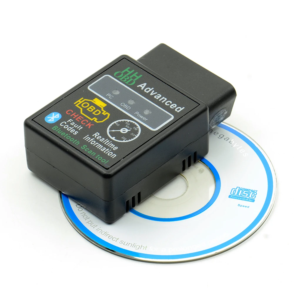 Горячая Распродажа! Автомобильный диагностический сканер V2.1 OBD2 HH OBD ELM327 работает