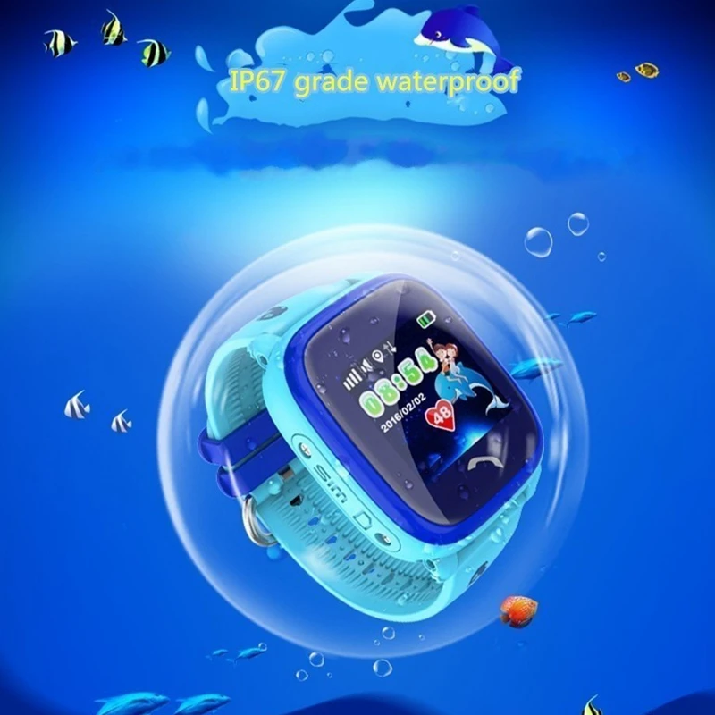 DF25 IP67 водонепроницаемые детские GPS часы для плавания Смарт SOS устройство