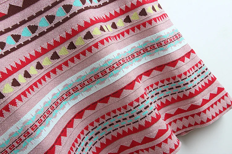 Женское трикотажное мини-платье подиумное модное облегающее жаккардовое