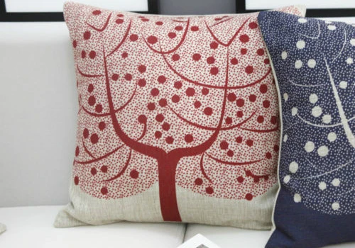 Восточный Японский Стиль цветение Цветочная подушка крышка стола льняные