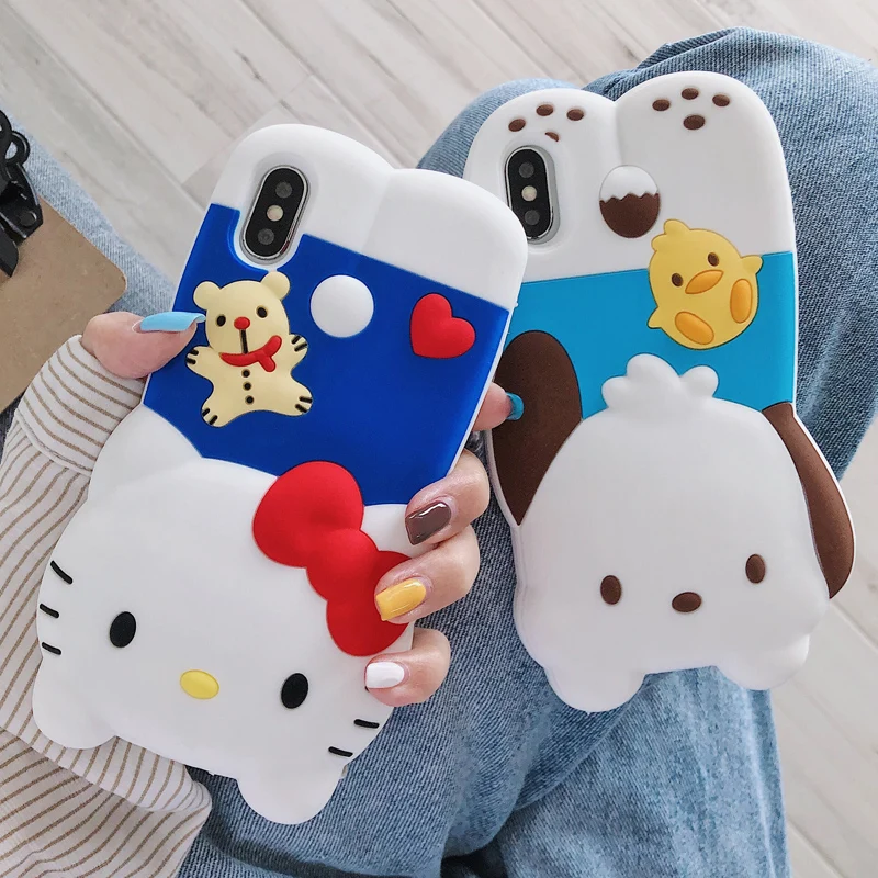 Для iphone XS max XR X Милая 3D Мелодия Марка pom-Pom Purin телефонные чехлы для 8plus 7 7plus 8 6 6S 6splus