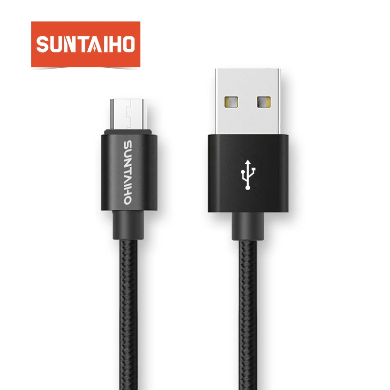 Suntaiho 1 М/2 М/3 М Нейлон Металлические Кабель Micro Usb Быстрой Зарядки 5 В/2.1A/8pin USB кабель
