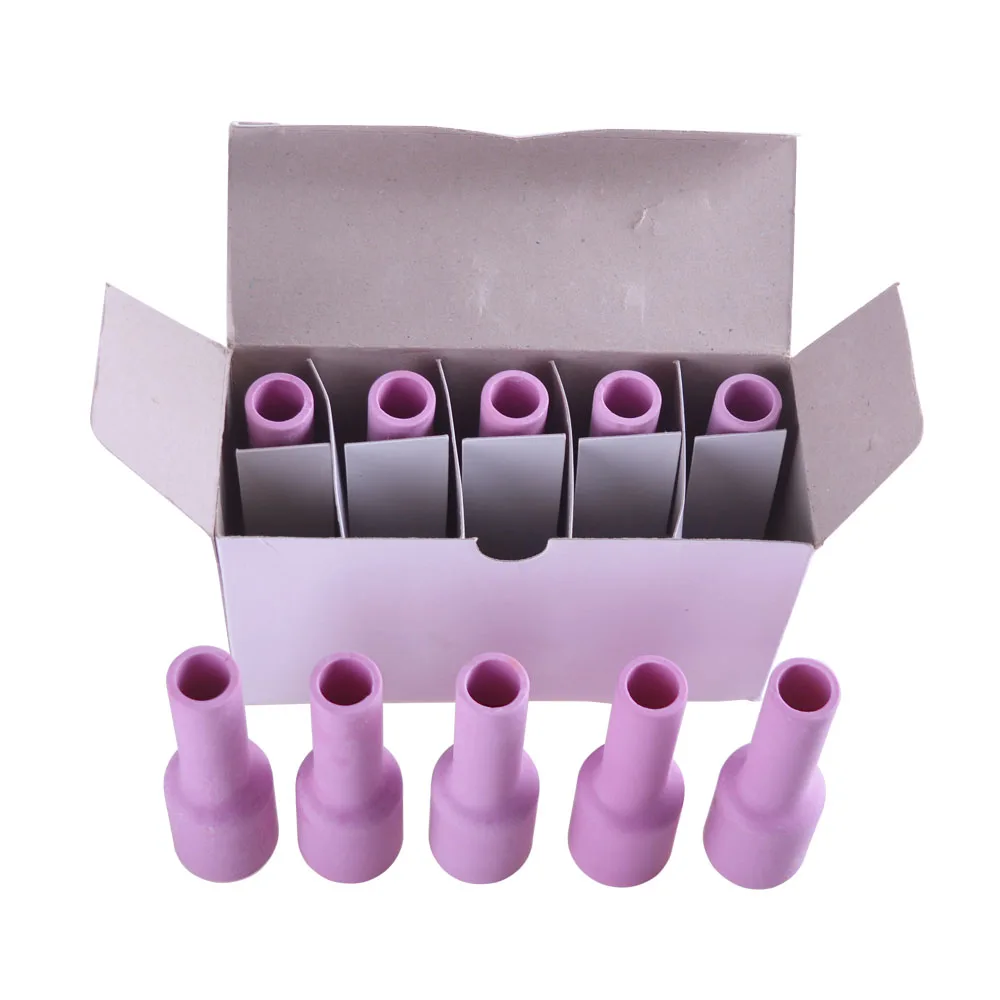 

10PCS 54N14L Long TIG Alumina Gas Lens Nozzle Kit Fit SR DTA DB WP 17 18 26 TIG Welding Torch Accessories