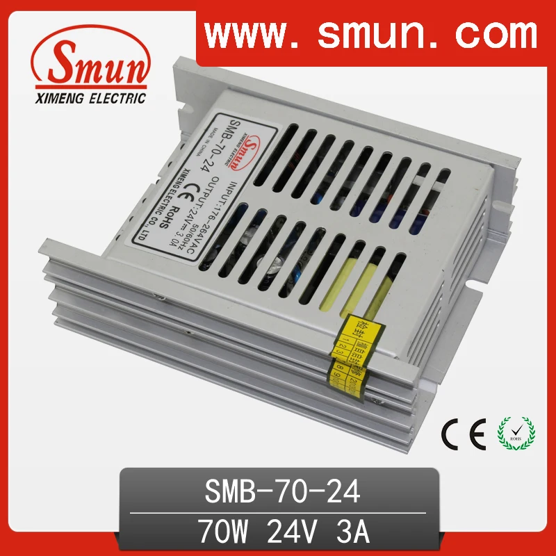 SMUN SMB 70 24 Вт ультратонкий источник питания с одним выходом и переключением режима