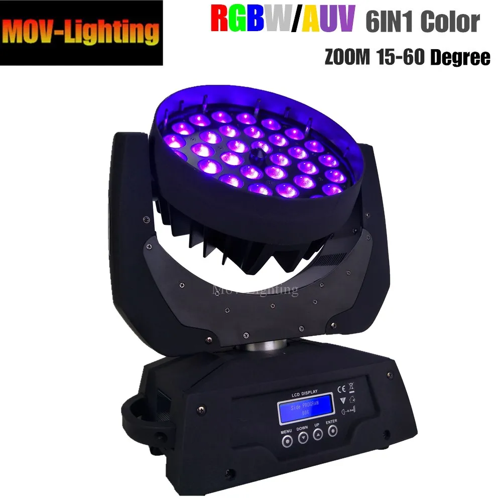 Светодиодный светильник с движущейся головкой и зумом 36x18 Вт RGBWA UV 6IN1 сенсорный