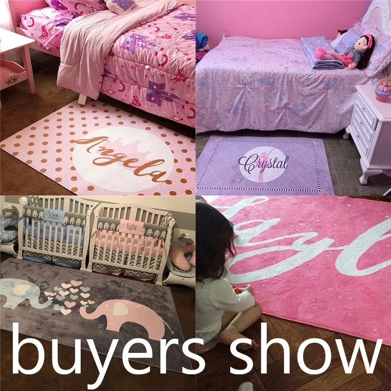 Nordic Geometric Printed Carpet Anti-Slip Absorbent Coral Velvet Floor Rug Doormat Soft Baby Playing Carpets for Living Room