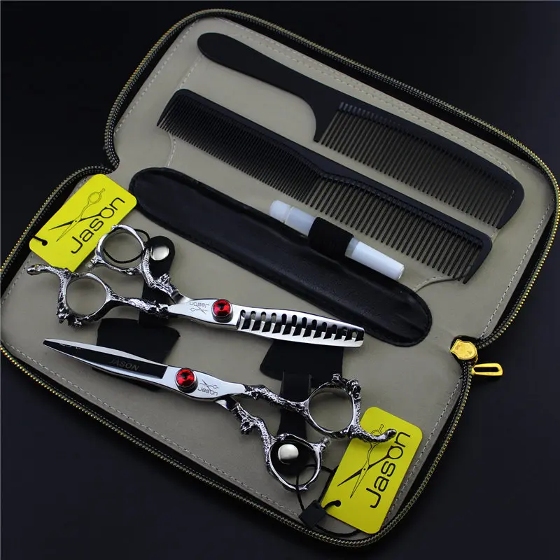 

6"Retro silver Trimming&Cutting with Fine Tension Adjustment Razor Sharp Perfect for Salons & Home Use Hair Scissors kit