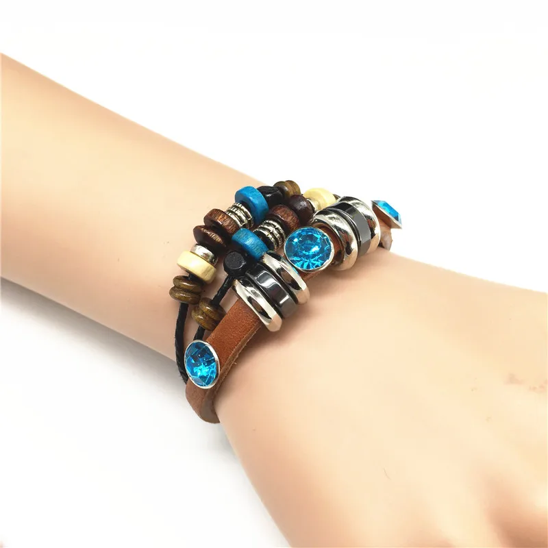 2016 богемный винтажный браслет с подвеской кристаллами для друзей браслеты из