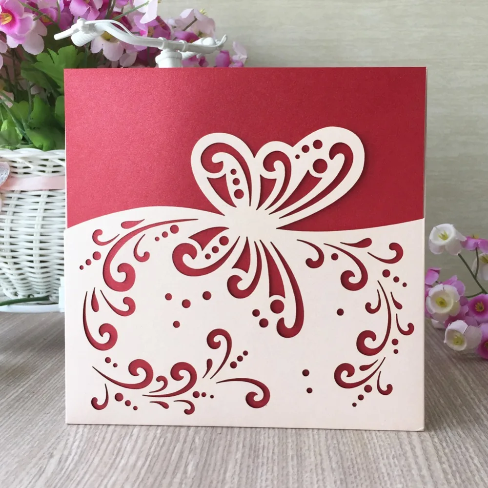 30 шт. бумажная красивая Обложка для свадебных приглашений|Открытки и