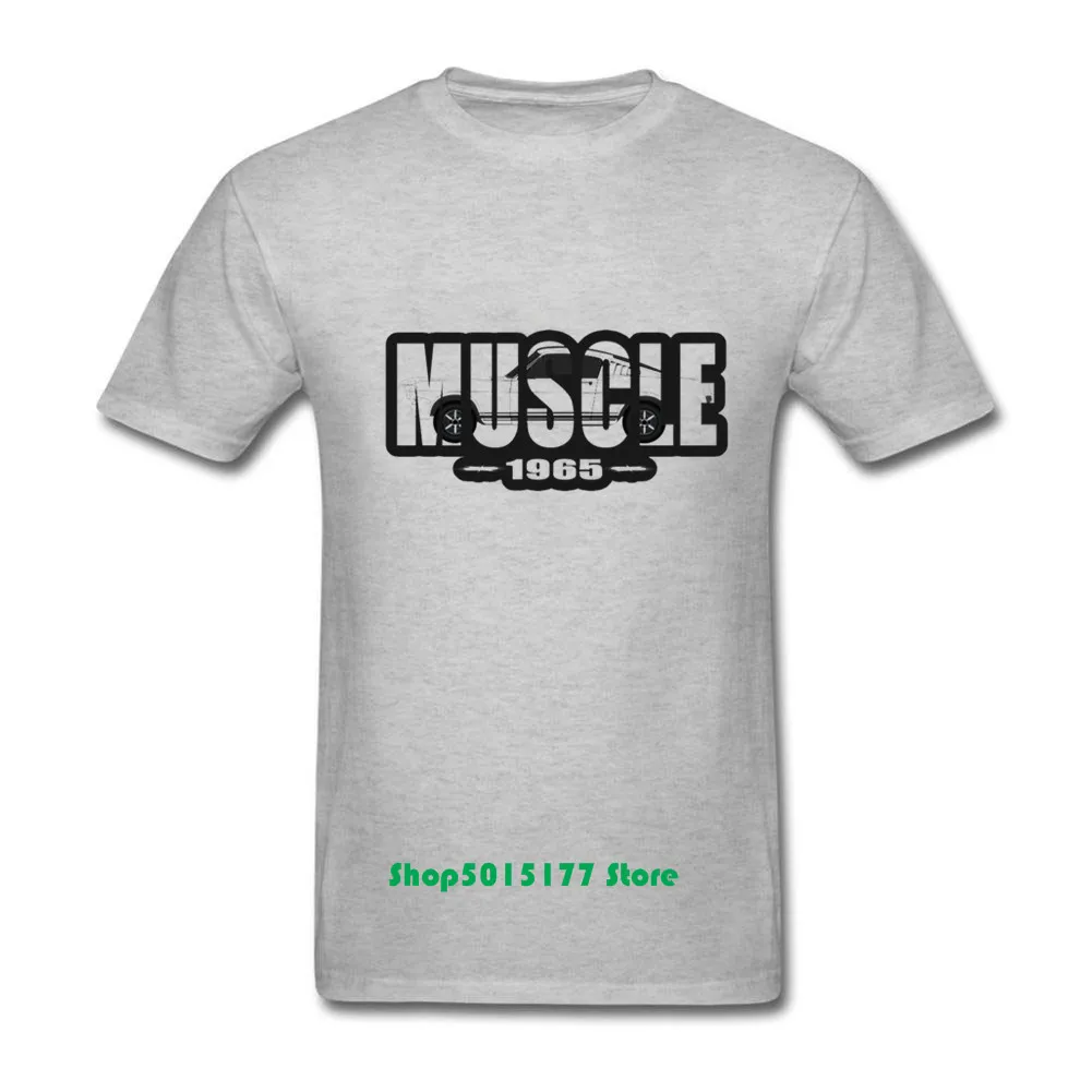 New Cool T Shirts 1965 Ford Mustang Car Men Cotton Short Sleeve sleeve Male Shirt | Мужская одежда