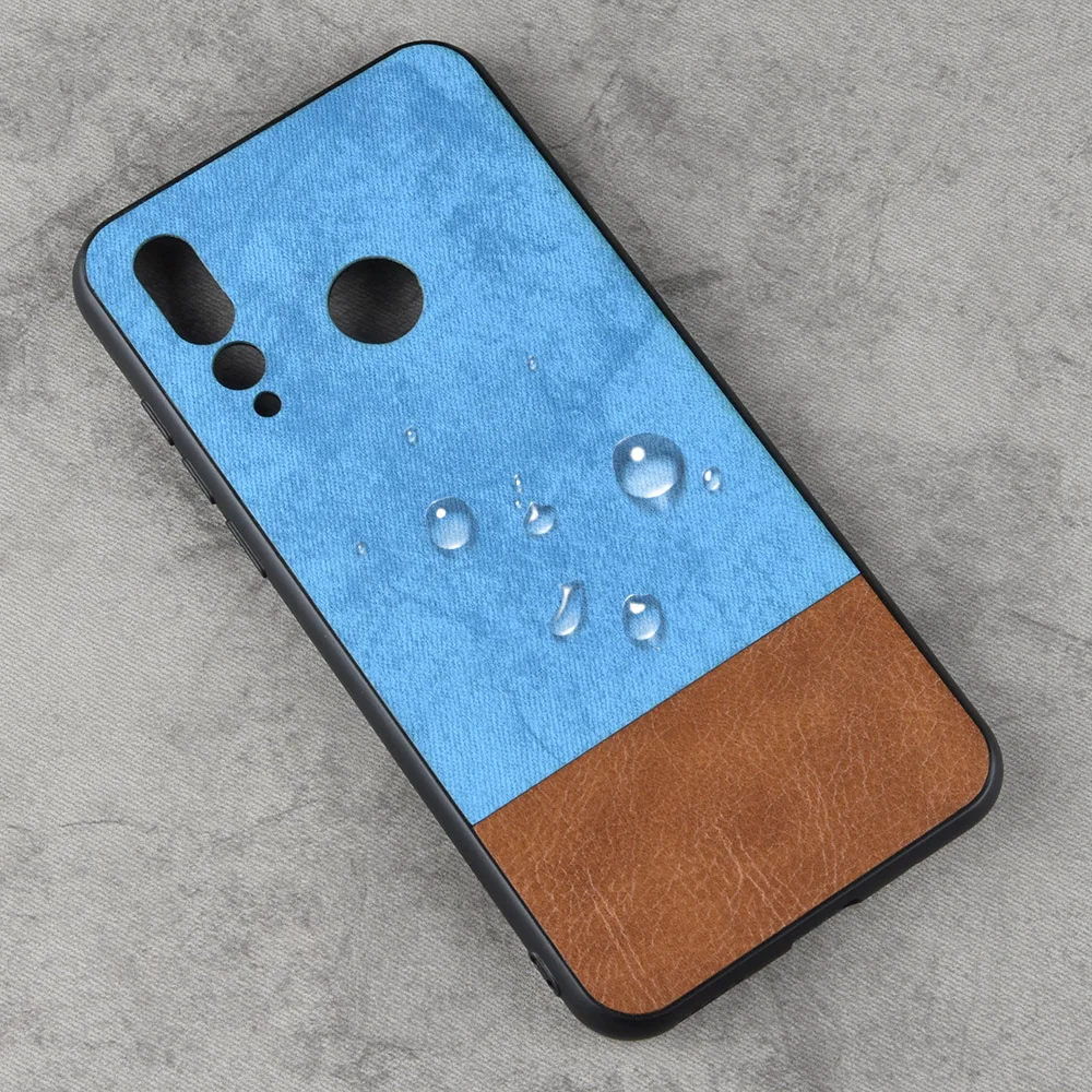 For Huawei nova 4 case nova4 silicone fabric cowboy PU leather protective phone cover VCE-TL00 bag | Мобильные телефоны и