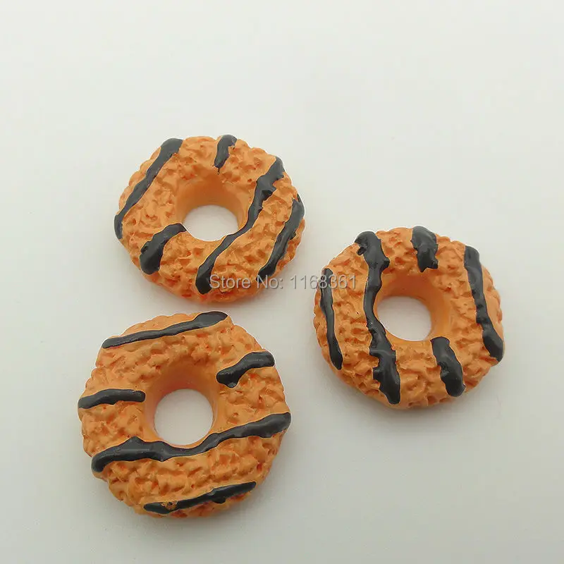 

1 шт./лот Смола плоская задняя имитация мини еда шоколадный пончик 20 мм Декор ремесла бонсай дома DIY B112-1