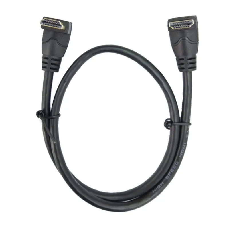 DAN speed 1080P 4K HDMI 2,0 HDMI кабель папа-папа вверх-вниз угловой высокоскоростной для xbox HDTV DVD видео 0,3 м 0,6 м 1,8 м