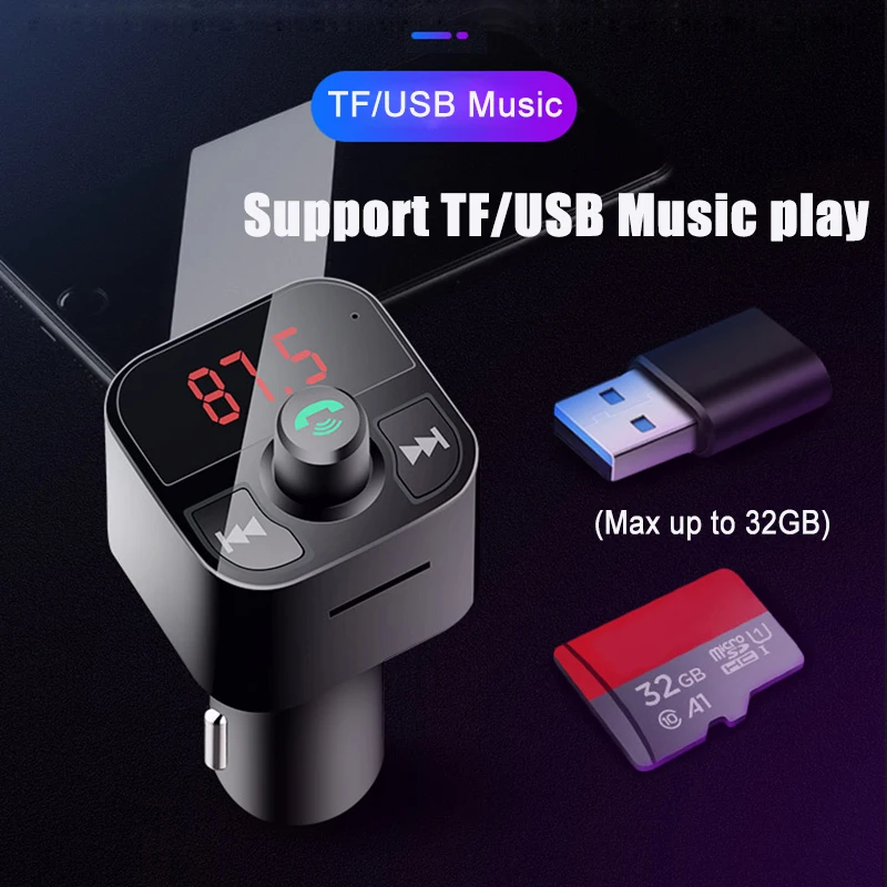 Автомобильный Bluetooth MP3 плеер JINSERTA 2019 FM передатчик комплект громкой связи
