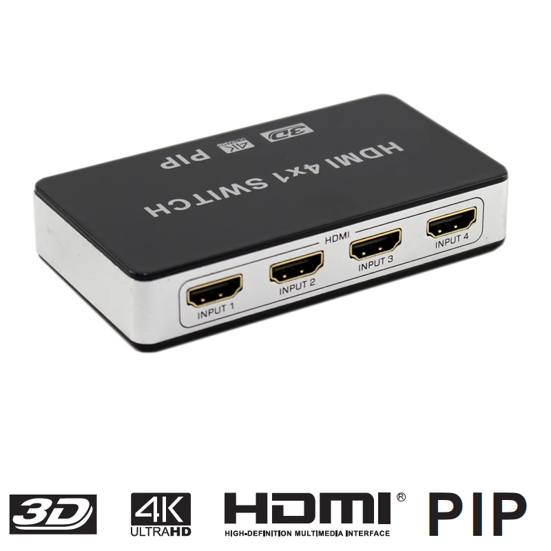 4 порта HDMI переключатель 4x1 картинка в картинке PiP коммутатор V1.4 Поддержка 3D Full HD 4K