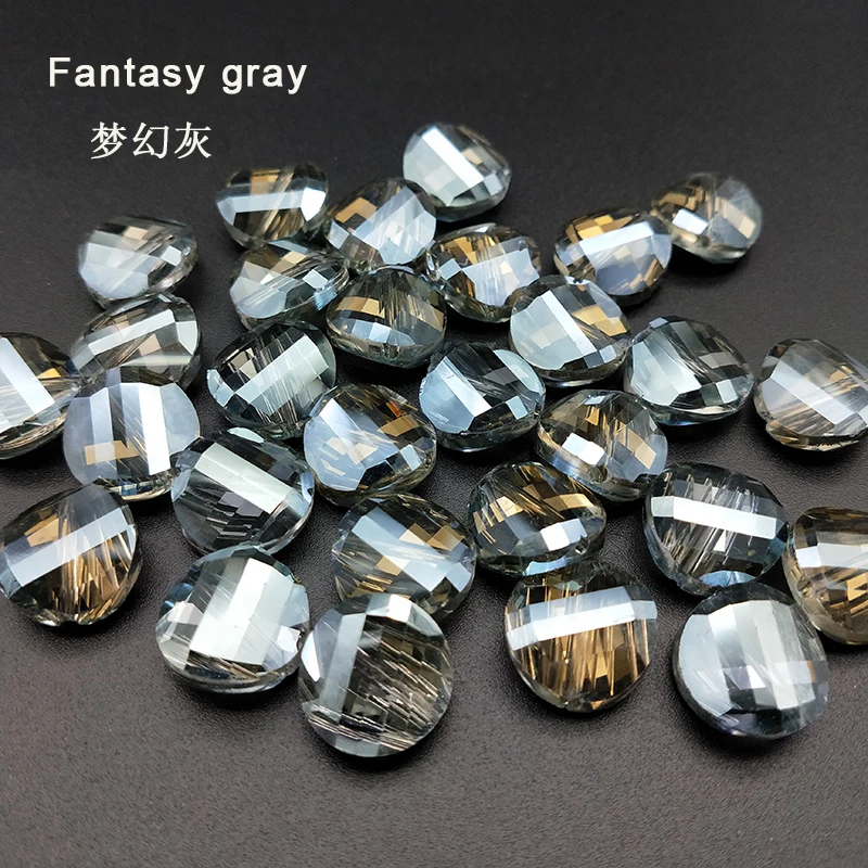 Shuangsheng 14*6 мм Разноцветные стеклянные кристаллические круглые многосекционные