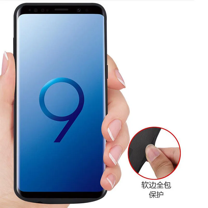 5000/6000 мАч Зарядное устройство для Samsung Galaxy S9 plus с зажимом задней панели