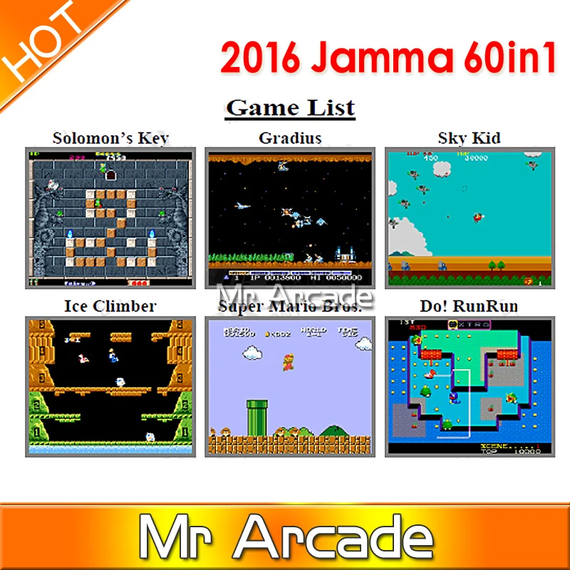 Классическая игровая печатная плата Jamma 60 в 1 для коктейльной аркадной машины или