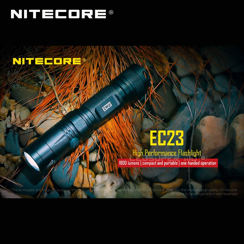 1800 люмен Nitecore EC23 CREE XHP35 HD E2 светодиодный высокопроизводительный фонарик с батареей(IMR18650 2500mAh 35A