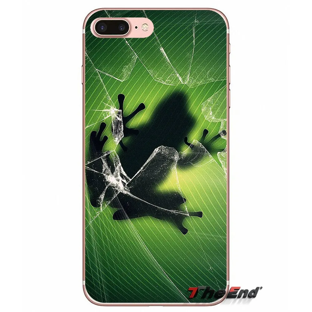 Силиконовый чехол для iPhone X 4 4S 5 5S 5C SE 6 6S 7 8 Plus Samsung Galaxy J1 J3 J5 J7 A3 A5 2016 2017 Frogs A rainbow frog Green