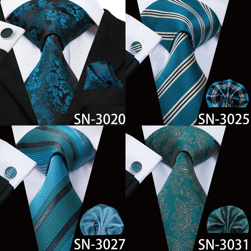 Hi Tie новый зеленый Шелковый мужской галстук для мужчин 8 5 см классический набор