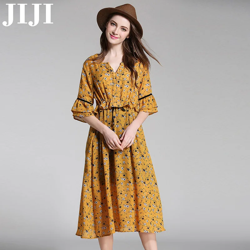 Цветочным принтом шифон dress женщины 2017 vestidos sexy summer dress|sexy dress|summer dresschiffon |