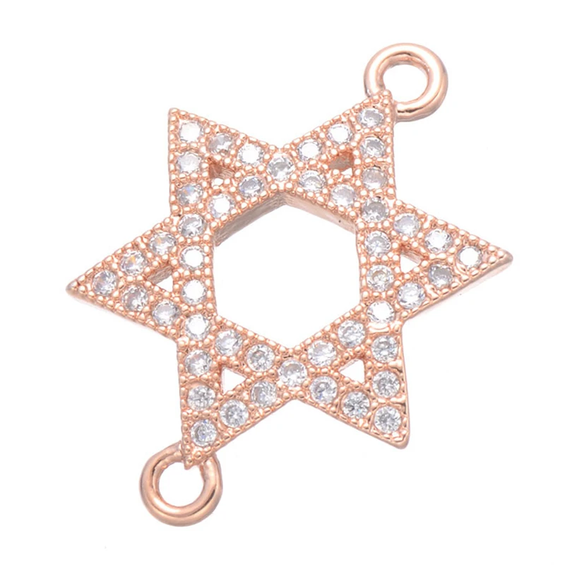 JINSE Мода DIY Бронзовый браслет с подвесками в виде гексаграммы аксессуары