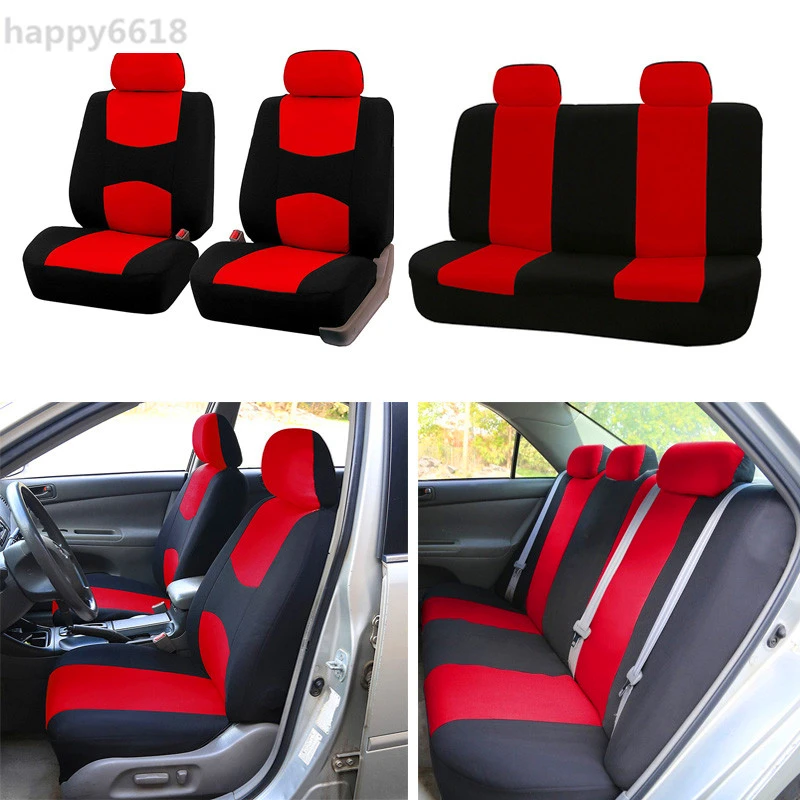 Универсальные чехлы для сидений автомобилей, тканевые Чехлы для автомобилей, подходят для ford focus 2 peugeot 206 kia rio 3 VAZ 2114 lada