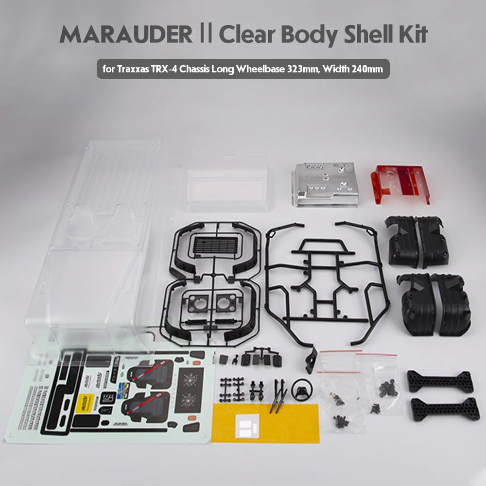 Killerbody MARAUDER_ Ⅱ RC автомобиль прозрачный корпус комплект с светильник ведрами для 323 мм Колесная база Traxxas TRX-4 шасси RC Гусеничный автомобиль