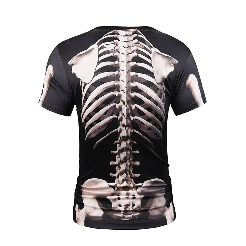 Мужская футболка с 3D принтом Fuuny летняя брендовая короткими рукавами и черепа