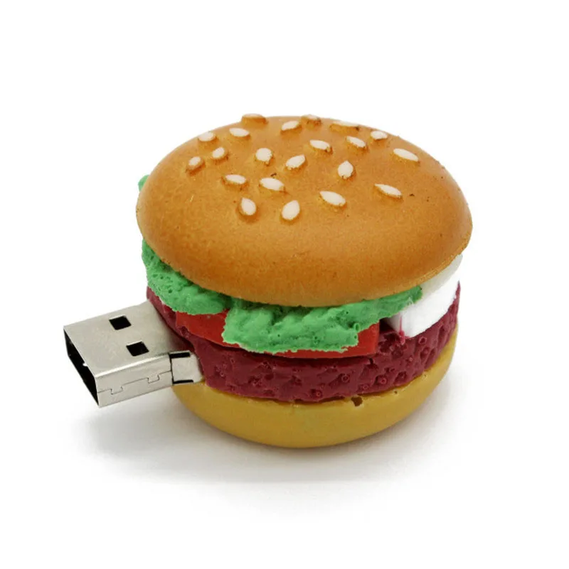 hamburger SHANDIAN новая еда, Гамбургер usb флэш-накопитель креативные суши арбуз флеш-накопитель 64 Гб/32 ГБ/16 г/8 г/4 Гб карта памяти - Цвет: hamburger