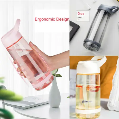 Кружка для воды портативная Прозрачная Нескользящая бутылка в Корейском стиле