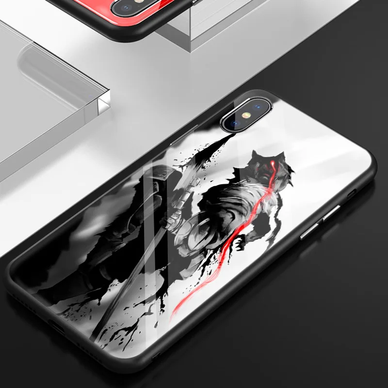 Закаленное стекло чехол для iPhone 7 X чехол для iPhone 11 11Pro 8 6 6S XR XS MAX Plus аниме мультфильм ваше имя один кусок Наруто Чехол