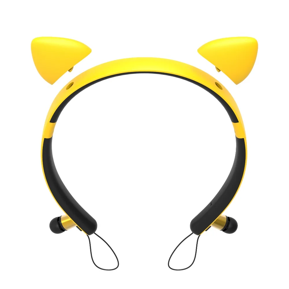 ZW29 милые наушники с ушками животных Bluetooth Магнитная Адсорбция Спортивная bluetooth