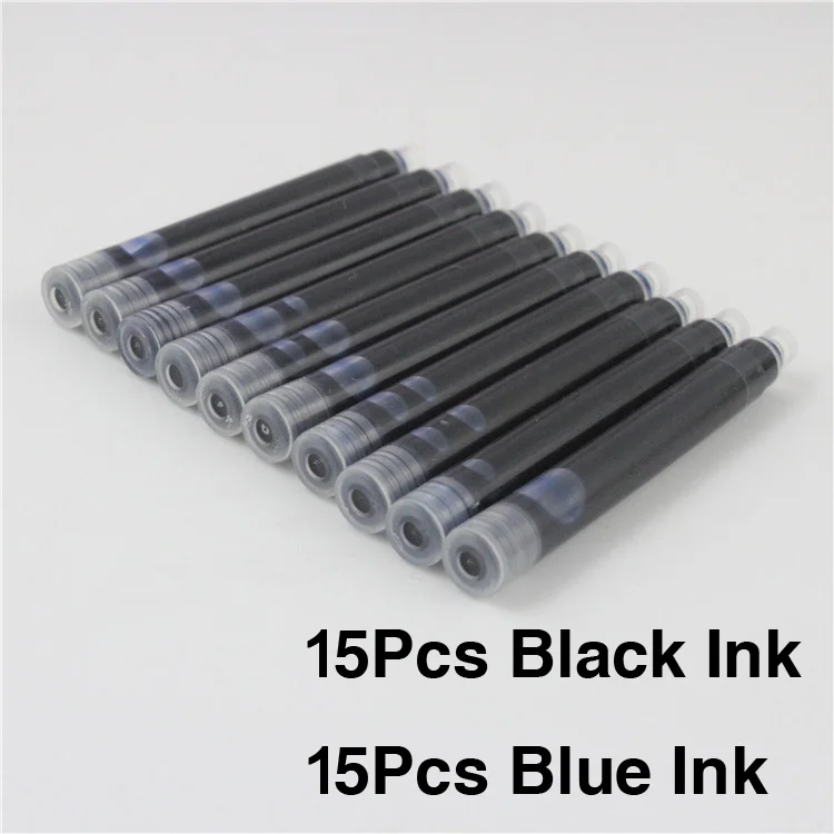 15black 15blue ink Jinhao 606 чистое серебро и золото Зажим авторучка с 0,38 мм дополнительный тонкий наконечник Роскошные Металлические чернильные ручки для письма - Цвет: 15black 15blue ink