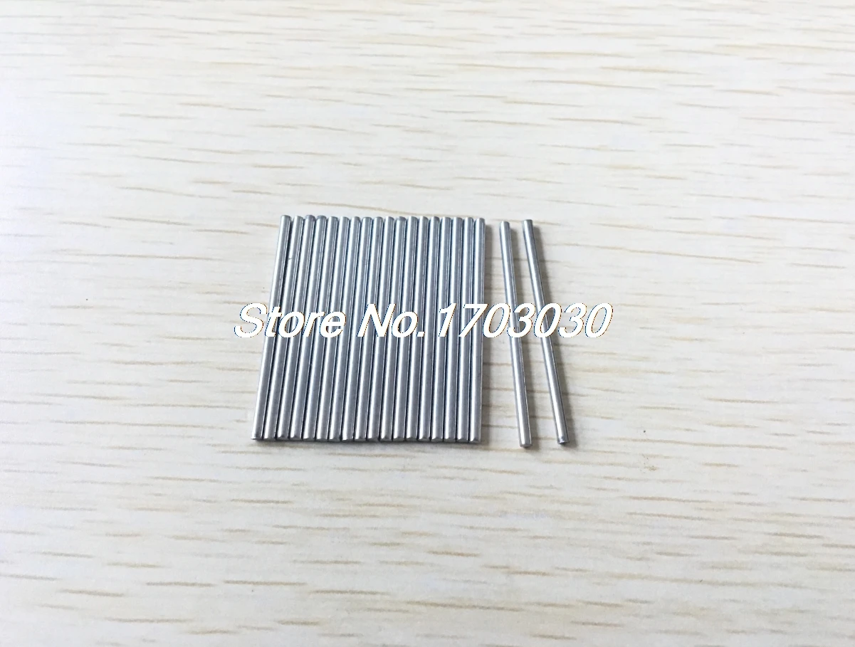 

40pcs 35mm Long 2mm Diameter Silver Tone Stainless Steel Round Shafts