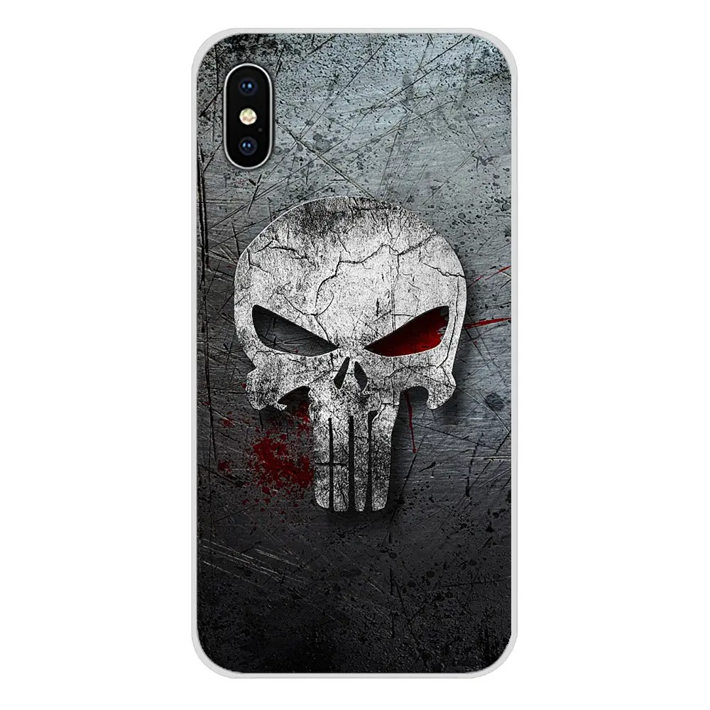 For Xiaomi Redmi 4A S2 Note 3 3S 4 4X 5 Plus 6 7 6A Pro Pocophone F1 Accessories Phone Cases Covers the punisher skull | Мобильные