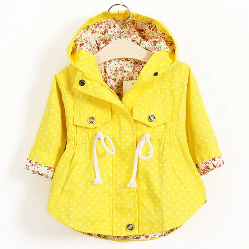 Girls Windbreaker Coat 2019 New Spring Autumn Baby Flower Embroidery Hooded Outwear Kids Children's Coats Jacket Clothing | Детская