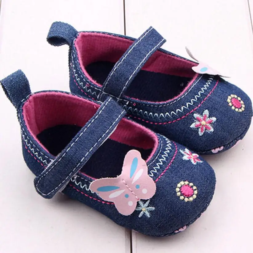 TELOTUNY baby GIRLS shoes Crib Shoes Fashion Baby GIRLS Shoes FLORL Butterfly Soft Sole Toddler Shoes UK A6