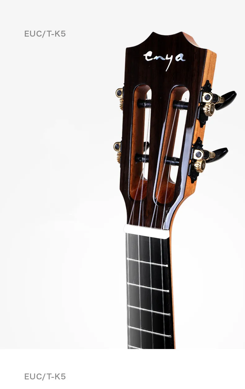 

Enya K5 Ukulele 5A Tiger Stripe KOA 4 Strings 26inch 23inch Hawaii Guitar A1U Pickup With Gig Bag